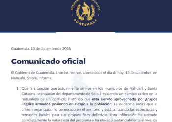 URGENTE: Gobierno confirma infiltración del crimen organizado en conflicto de Sololá y refuerza presencia del Estado.